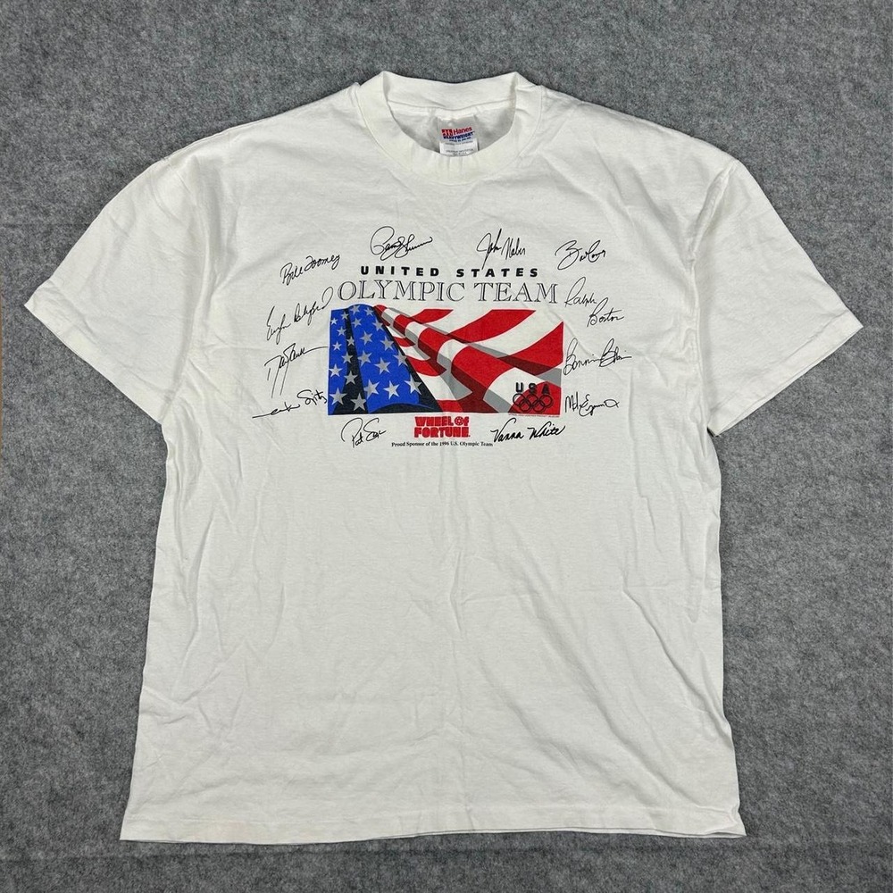 Vintage 90s Single Stitch USA Olympic Team T-Shirt (Size XL)